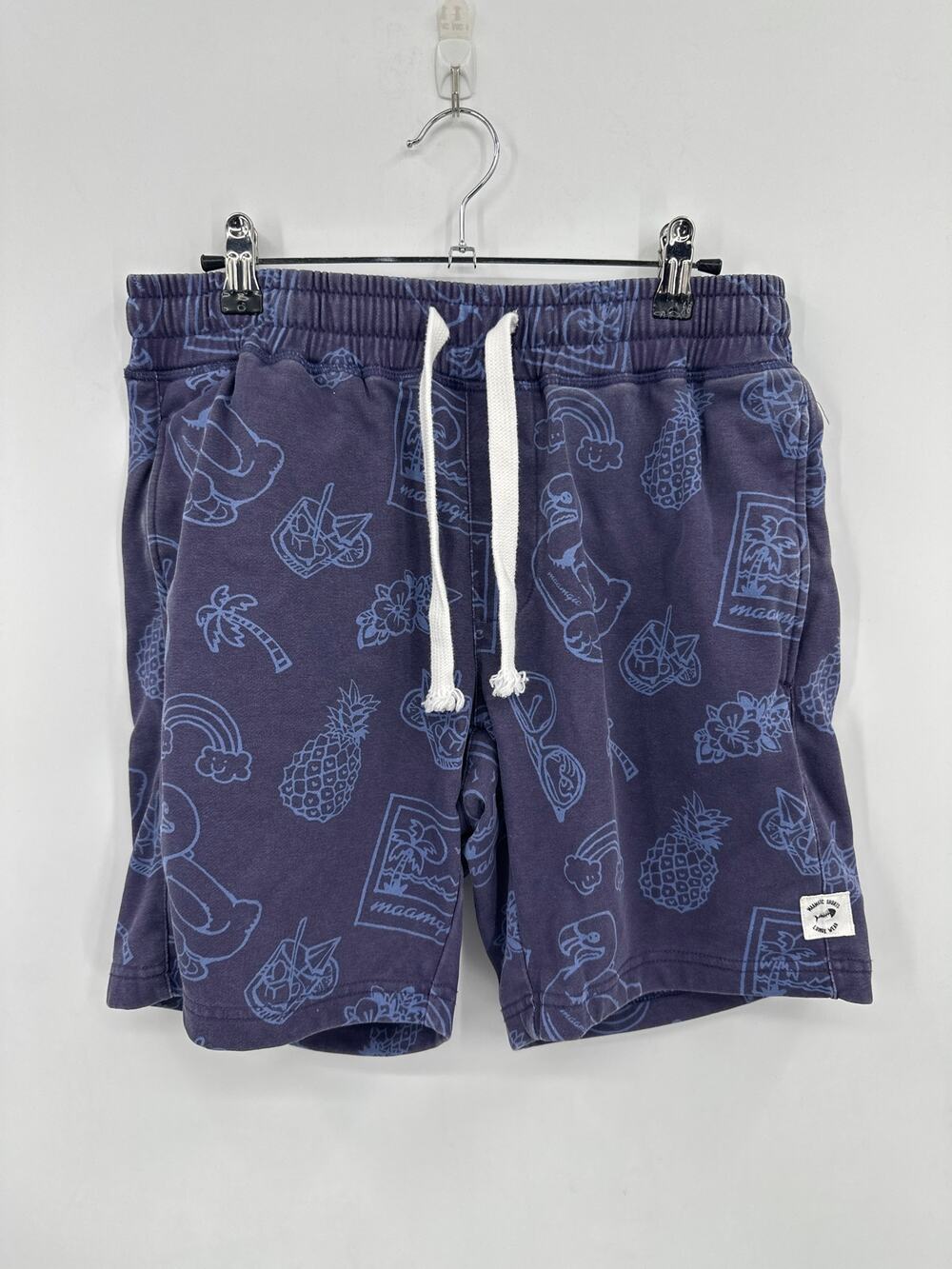 MaaMgic French Terry Shorts with graphic print Blue Size Small